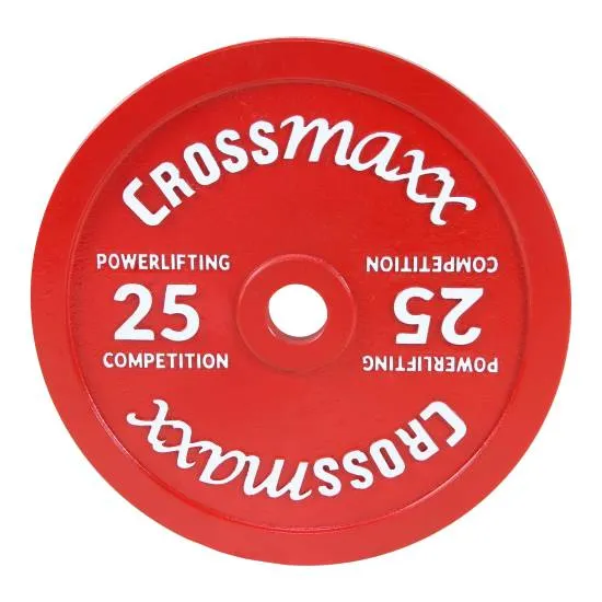 Crossmaxx Kalibreret Styrkeløft Vægtskive 25 kg Rød fra Crossmaxx