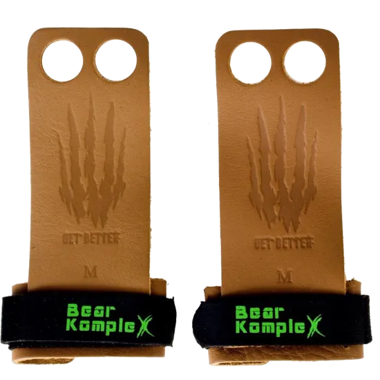 Bear KompleX Læder Grips Tan, 2 Hole  - Str. XS - L