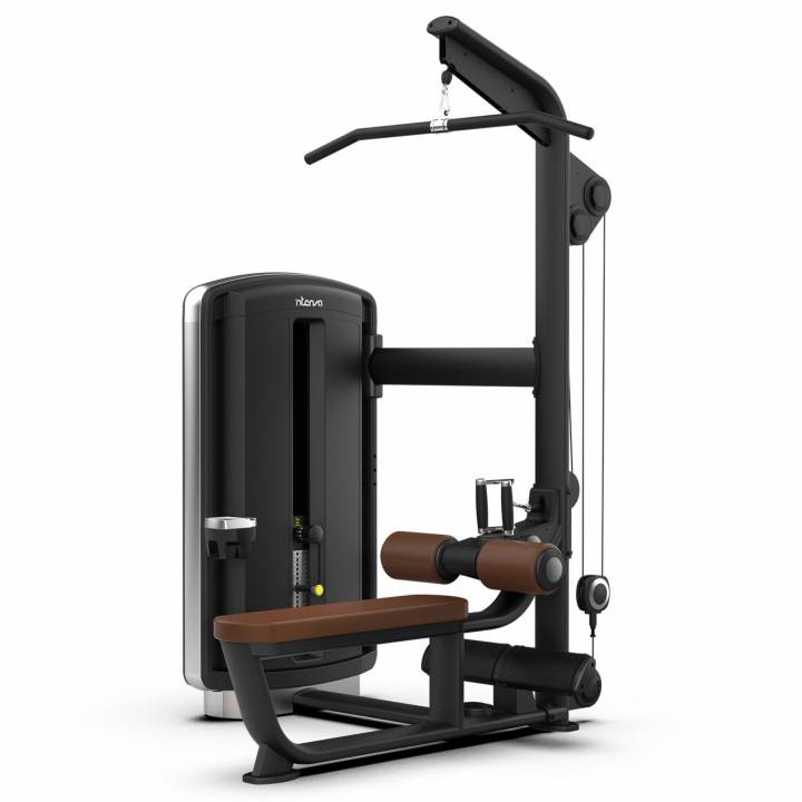 Intenza Dezign dual lat pulldown og seated row styrkemaskine til fitnesscenter og rygtræning