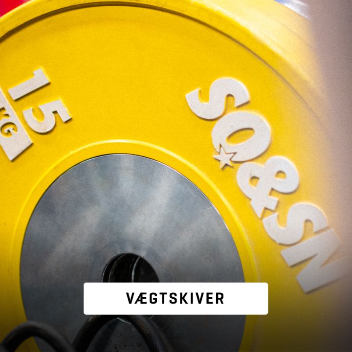 SQ&SN vægtskive på 15 kg til styrketræning og hjemmegym med tydelig markering på skiven