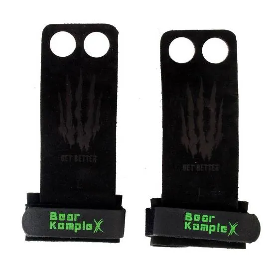 Bear KompleX Læder Grips Sort, 2 Hole - Str. XS - L