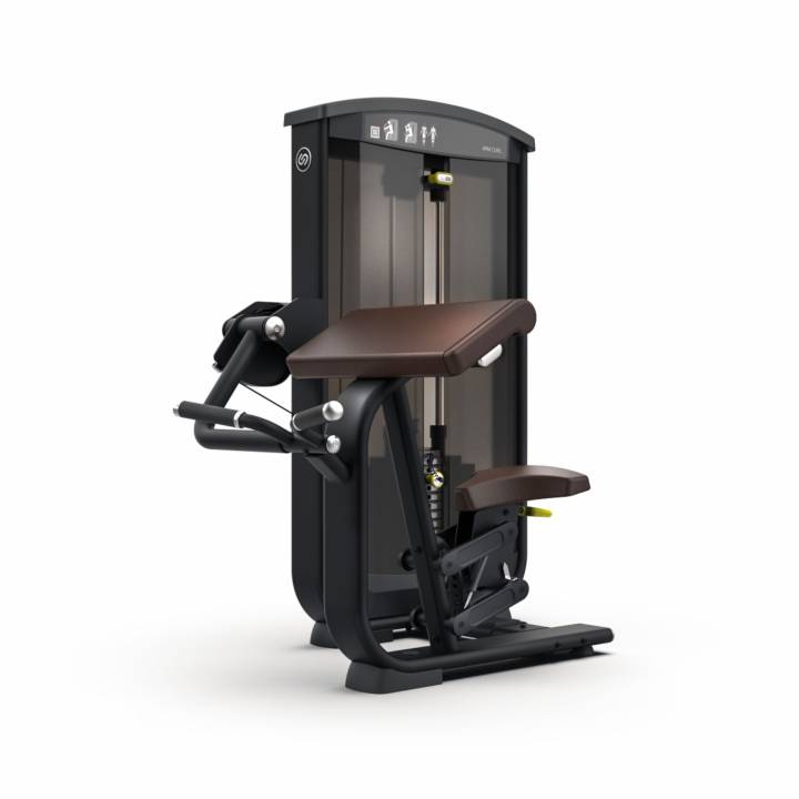 Intenza Ease Line biceps- og arm curl-maskine til styrketræning i fitnesscenter