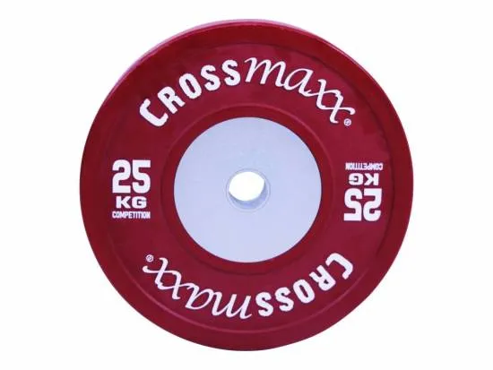 Crossmaxx Competition Bumper Plate 25 kg Red fra Crossmaxx Crossmaxx Competition Bumper Plate 25 kg Red fra Crossmaxx