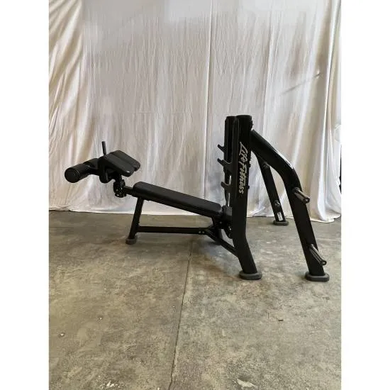 Life Fitness Signature Olympisk Decline Bænkpres m. Opbevaring - Brugt Life Fitness Signature Olympic Decline Bænkpres m. Opbevaring - Brugt