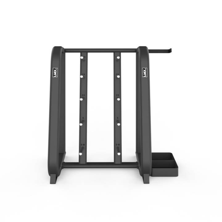 LMX. Studio Pump Rack til 11 sæt pumpesæt, praktisk opbevaring til gruppetræning og fitnesscenter.