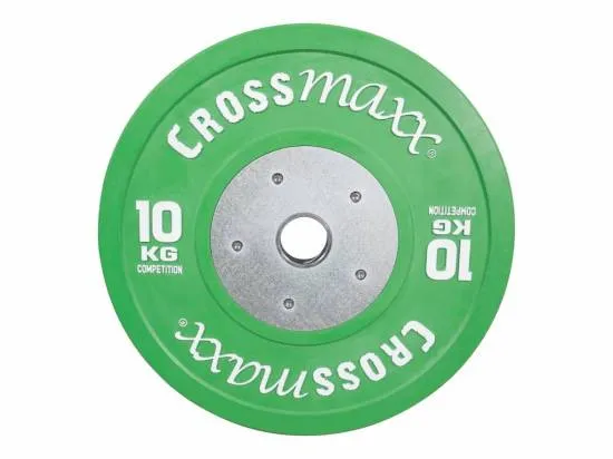 Crossmaxx Competition Bumper Plate 10 kg Green fra Crossmaxx Crossmaxx Competition Bumper Plate 10 kg Green fra Crossmaxx