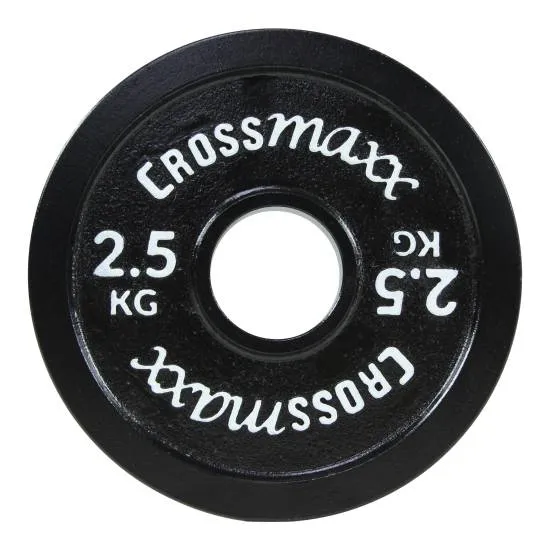 Crossmaxx Kalibreret Styrkeløft Vægtskive 2,5 kg Sort fra Crossmaxx