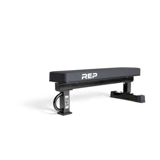 REP Fitness FB-5002 Flat Bench - Metallic Black