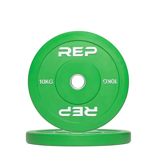 REP Fitness Bumper Plate 10 kg - Grøn fra REP Fitness