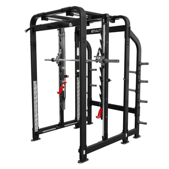 Nautilus 3D Motion Rack multirack til styrketræning i fitnesscenter med integrerede kabelarme