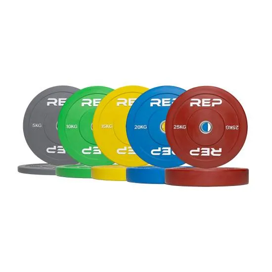 REP Fitness farvede Bumper Plate 5-25 kg.