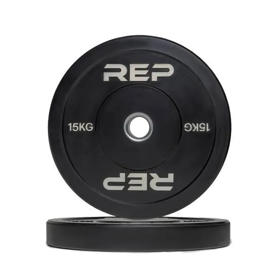 REP Fitness Bumper Plate 15 kg - Sort fra REP Fitness