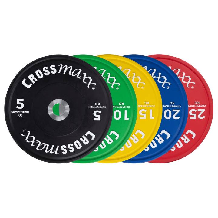Crossmaxx NEO competition bumper plates fra 5 til 25 kg til crossfit og vægtløftning